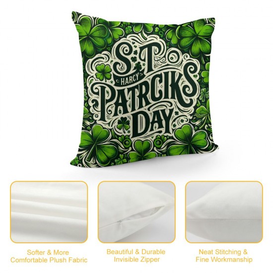 &nbsp;St.&nbsp;Patrick's Day Throw Pillow Covers Square Decorative Pillow Covers Cushion Cover