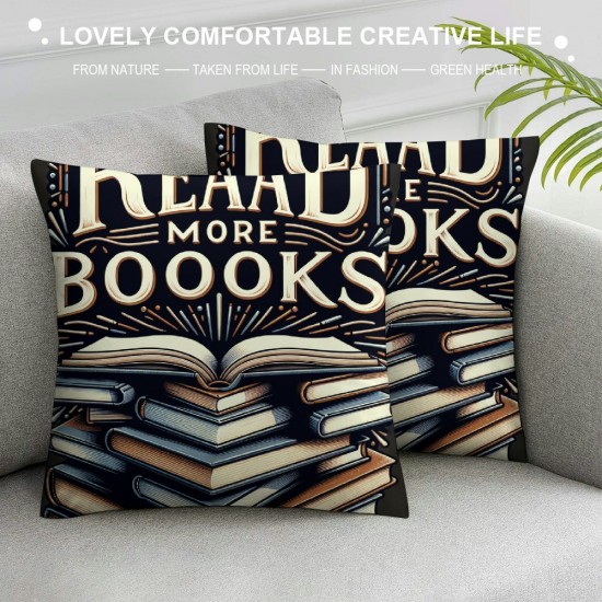 Ulloord Throw Pillow Covers Lover Reading s Club Read More s Throw Pillow Case Cushion Cover Home Office Indoor Decorative Square