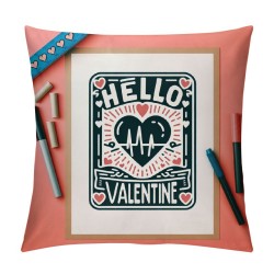 Happy Valentine’s Day Decor Pillow Covers Red White Stripes with Love Heart Saying Throw Pillow Cases Home Sofa Couch Cushion Cover