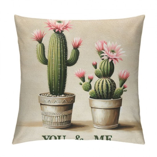 Ulloord Succulents Cactus Pillow Covers Words Decorative Throw Pillow Case Cushion Cover