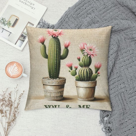 Ulloord Succulents Cactus Pillow Covers Words Decorative Throw Pillow Case Cushion Cover