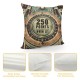 Ulloord Throw Pillow Covers Vintage Pinball Game Pattern Pillows Decorative Pillow Cover Word Pillow Case Rustic Cushion Cover for Sofa