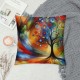 Ulloord Throw Pillow Covers Oil Painting Square Home Decorative Cushion Cover for&nbsp;Pillow Cases