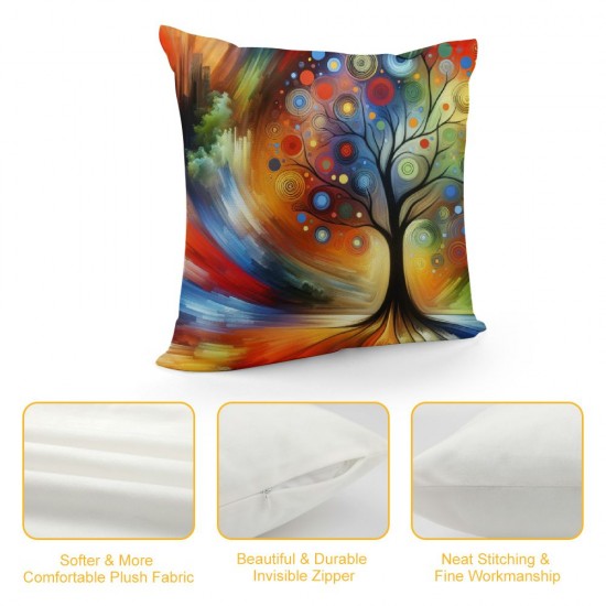 Ulloord Throw Pillow Covers Oil Painting Square Home Decorative Cushion Cover for&nbsp;Pillow Cases