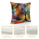 Ulloord Throw Pillow Covers Oil Painting Square Home Decorative Cushion Cover for&nbsp;Pillow Cases