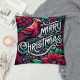 Ulloord Vintage Throw Pillow Covers Merry Christmas with Xmas Flower Decor Pillow Cover Pillow Case Cushion Cover for Sofa