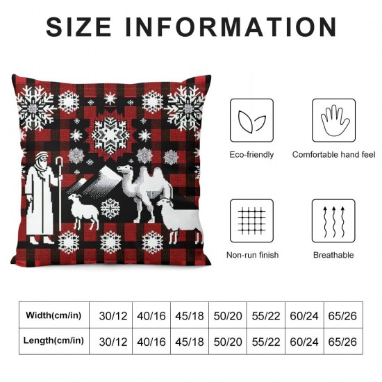 Red Black Buffalo Check Plaid Throw Pillow Covers Pillow Cover Pillow Case Cushion Cover Decorative Home Sofa Couch