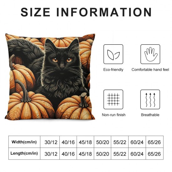 Vintage Fall Pumpkin Throw Pillow Covers Halloween Decorative Pillow Case Cushion Cover Square Pillowcase Home Decor Sofa