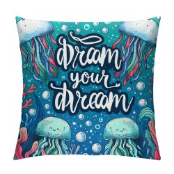  Throw Pillow Cover Ocean Theme Beach Decorative Pillow Cover Square Beautiful Cushion Cover Super Soft&nbsp; Pillow Cases for Sofa Bedroom