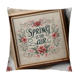  Throw Pillow Covers Outdoor Flower Decorative Home Pillow Covers Spring Quote Square Cushion Cover Peony Flower Decor Pillows Cover