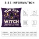 Ulloord  Halloween Magic Witch Hat Throw Pillow Cover Happy Halloween Pillow Case Square Decorative Cushion Cover for Home Sofa Couch Pillowcase&nbsp;(Witch)