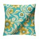 Ulloord Yellow Blue Geometric Flower Pillow Covers Dahlia&nbsp;Floral Leaf Home Sweet Home Decor Pillow Cases Standard Size Summer Modern Throw Pillow Cushion Cover for Couch