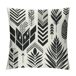 Ulloord Decorative Pillow Covers Black&nbsp;Modern Geometric Throw Pillow Cover Cushion Case Arrow Wave Pattern Pillowcase for Sofa Couch Indoor Outdoor Home Decor&nbsp;,Black Gray