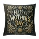 Ulloord Happy Mother's Day Pillow Covers Flower Print&nbsp;Decorative Pillow Covers Black Cushion Cover for Mother' Day Party Home Decor Pillowcase