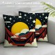  Watercolor Throw Pillow Covers The &nbsp;White Cloud with Star Decorative Pillow Cover Square Pillow Case Outdoor Decor