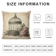  Vintage Rustic Pillow Covers Flower Butterfly Decor Pillow Covers Floral with&nbsp; Decorative Pillow Case Cushions Covers for Sofa Bed Car