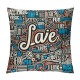  I Like Love Decorative Pillow Covers Quote Throw Pillow Case Cushion Cover Square Couch Decor Cushion Pillowcase