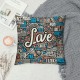  I Like Love Decorative Pillow Covers Quote Throw Pillow Case Cushion Cover Square Couch Decor Cushion Pillowcase