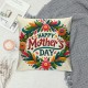  Happy Mother's Day Pillow Cover Decorative Pillow Covers Best Wishes Cushion Cover for Women Gift Home Sofa Car