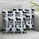  Pattern Black and White Decorative Throw Pillow Case Cover , Decorations for Home Bedroom Girls Room Office, Owners Moms Gift,Dog Lovers Gift