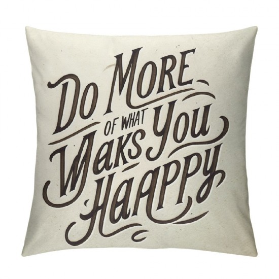 Farmhouse Pillow Covers Do More of What Make You Happy Decorative Throw Pillow Case Flower Pillow Covers for Farmhouse Decor Housewarming Gifts