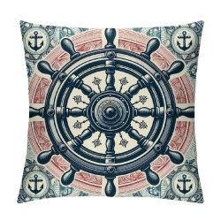 &nbsp;Square Nautical Throw Pillow Covers Home Decor Cushion Cases Starfish Striped Background Sea Theme Pillowcases for Bedroom Couch Chair