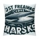 Sharks Ocean Animals Themed Pillowcase Decorations for Home, I Just Freaking Love Sharks Okay Throw Pillow Cover, , Shark Lover 