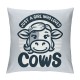 Farmhouse Cow Themed Pillowcase Decorations for Home Girl Room, Just A Girl Who Loves Cows Throw Pillow Cover, Cow Girls Gifts