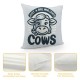 Farmhouse Cow Themed Pillowcase Decorations for Home Girl Room, Just A Girl Who Loves Cows Throw Pillow Cover, Cow Girls Gifts