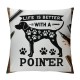 Life is Better with A Decorative Throw Pillow Case Cover , Dog Decorations For Home Bedroom Office, Owners , Gift,Dog Lovers Gift