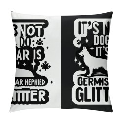 It's Not Dog Hair It's Glitter Decorative Throw Pillow Case Cover Funny Decorations For Home Bedroom Girl Room Office, Owners 