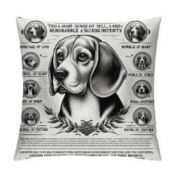 Cute Heritage of Love Throw Pillow Case Cover , Puppy Dog Decorations for Home Bedroom Girls Room Office, Owners Moms Gift,Dog Gift