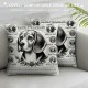 Cute Heritage of Love Throw Pillow Case Cover , Puppy Dog Decorations for Home Bedroom Girls Room Office, Owners Moms Gift,Dog Gift