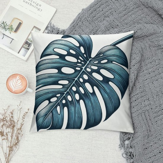 Palm Leaves Decorative Throw Pillow Cover Case Palm Leaves Leaf Outdoor Home Plant Cushion Cover