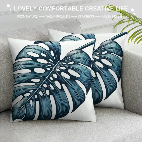 Palm Leaves Decorative Throw Pillow Cover Case Palm Leaves Leaf Outdoor Home Plant Cushion Cover