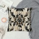 Ulloord Brown Tan Black Pillow Covers Dahlia Floral Decor Throw Pillows Spring Summer Modern Geometry Flower Outdoor Decorative Cushion Cases for Sofa Couch Bed Decorations