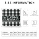  Fall Buffalo Plaid Pillow Covers Pillow Case Black and White Grid Square Farmhouse Cushion Cover for Sofa Couch Bedroom ()