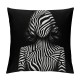 Ulloord Black and White Zebra Stripe Throw Pillow Covers Summer Tropical Jungle Animals African Wildlife Exotic Decorative Pillow Cases Cushion Cover for Sofa Couch Home Decor