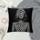 Ulloord Black and White Zebra Stripe Throw Pillow Covers Summer Tropical Jungle Animals African Wildlife Exotic Decorative Pillow Cases Cushion Cover for Sofa Couch Home Decor