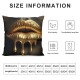 Ulloord  Gold Sexy Lip Throw Pillow Covers Black Gold Lips Pattern Design Decorative Pillow Case Super Soft Rock Punk Neoclassical Style Cushion Cover for Home Sofa