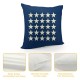 Ulloord  Patriotic July 4th Throw Pillow Covers Geometric Stars Square Cushion Cover USA Star Pillow Cases Navy Blue Background Pillowcases for Couch Sofa Bed Car