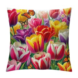  Pillow Decorative Pillow Case Watercolor Flowers Butterfly Decor Throw Pillow Covers Cushions Covers Home Decorative Pillowcase