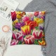  Pillow Decorative Pillow Case Watercolor Flowers Butterfly Decor Throw Pillow Covers Cushions Covers Home Decorative Pillowcase