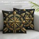 Throw Pillow Covers Pillow Case Square Black Background Decorative Cushion Cover Home Decor Accent Pillowcase