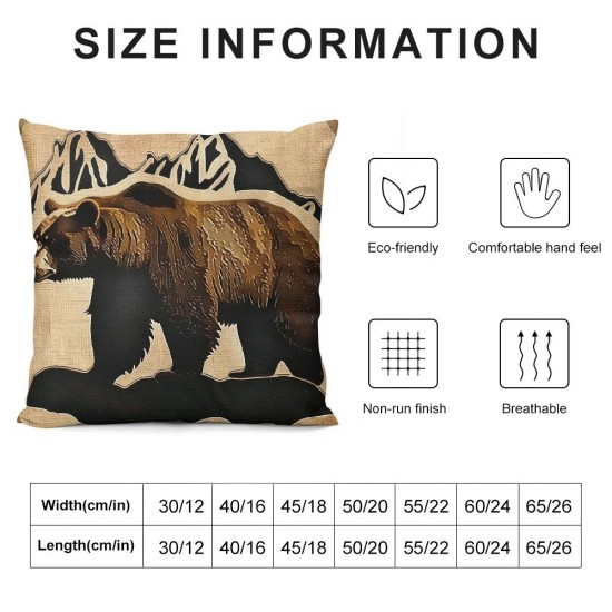 Qinduosi Pillow Cases Cushion Covers Boys Throw Pillow Covers For Kids Throw Pillowcases Theme Brown Exotic Style Cushion Cases