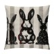 Qinduosi Easter Pillow Covers inch Bunny Decorative Throw Pillows Rabbit Cushion Case Spring Decorations for Farmhouse Home Couch Sofa