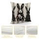 Qinduosi Easter Pillow Covers inch Bunny Decorative Throw Pillows Rabbit Cushion Case Spring Decorations for Farmhouse Home Couch Sofa