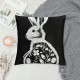 Floral Easter Bunny Throw Pillow Covers inch Happy Easter Farmhouse Spring Home Decor for Couch Bed Sofa