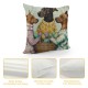 Pillow Covers Set of , Bunny Eggs Dog Cat Spring Home Farmhouse Holiday Colorful Easter Decorative Throw Pillows for Home Sofa Couch Decoration