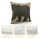 Qinduosi Throw Pillow Covers Style Cute Bear Linen Decorative Square Pillowcases Cushion Cover